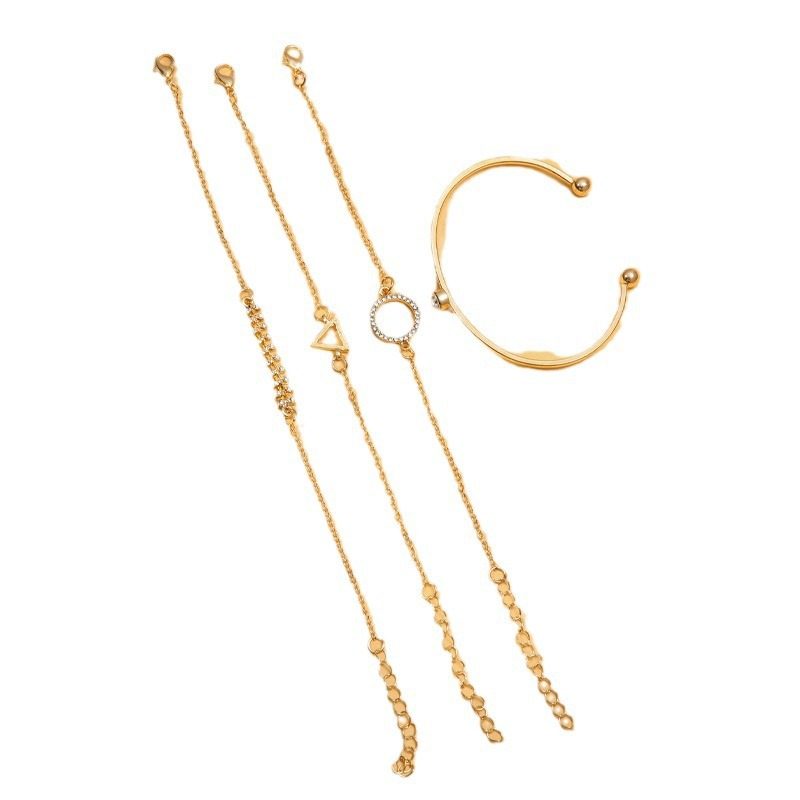 European and American Cross-Border Alloy Love Knotted Bracelet Set Creative Butterfly Snake-Shaped Geometric Cross Bracelet Bracelet Jewelry