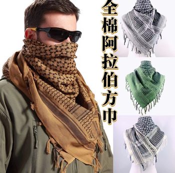 Cotton Arabian turban camouflage special forces jacquard scarf Arabian square scarf cs outdoor scarf shawl wholesale