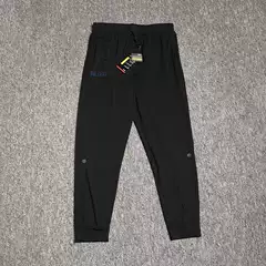 Brand logo wholesale ice silk stretch sports pants men's summer quick-drying slim-fit toe running casual cropped pants