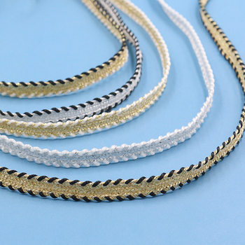 6mm Gold Silk Small Fragrant Braided Lace Lolita Cheongsam Trim Decorative Shoes, Hats, Bags, Home Accessories