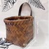 Imitation Rattan Hand-Woven Onion, Ginger, and Garlic Storage Basket, Wall-Mounted Storage Basket for the Entrance, Home Flower Arrangement Basket