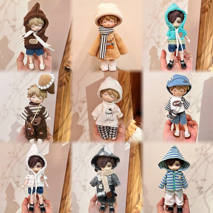 ชุดเสื้อผ้าตุ๊กตา Ob11 ทดแทน Ymy-Gsc ชุดแต่งตัว BJD สเกล 1/8 และ 1/12 สำหรับตุ๊กตาขนาด 16–17 ซม. ชุดแต่งกายใส่ประจำวัน