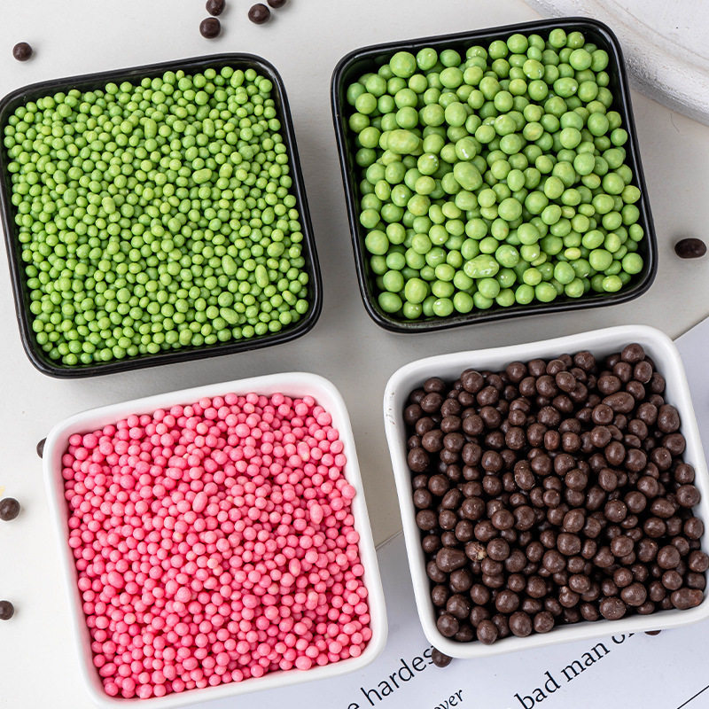 Chocolate Crispy Bead Cake Decorations Chocolate Bean Balls Cocoa Crispy Rice Balls Small Particles Commercial Baking Ingredients