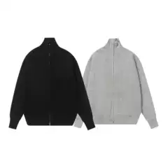 New cross-border Maison Margiela high neck zipper warm cardigan sweater jacket men's and women's anti pilling knit sweater