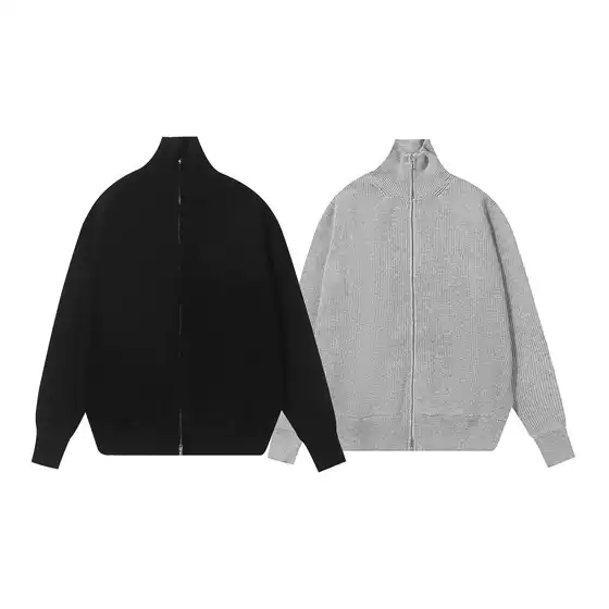New cross-border Maison Margiela high neck zipper warm cardigan sweater jacket men's and women's anti pilling knit sweater