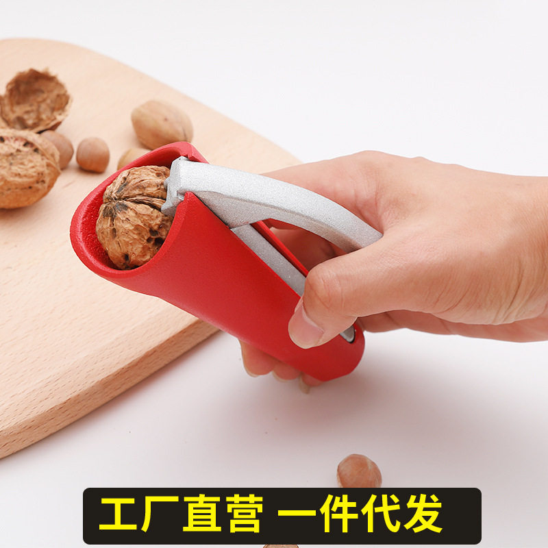 Household Pecan Clip Thickeneded Aluminum Alloy Multifunctional Hazelnut Opener Durable Nut Opener Funnel Type