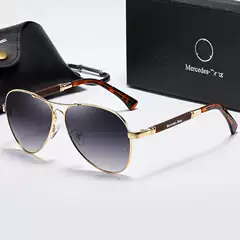 New Mercedes-Benz Men's Fashion Polarized Sunglasses Anti-Uv Large Frame Sunglasses Memory Toad Frame 2101 Glasses