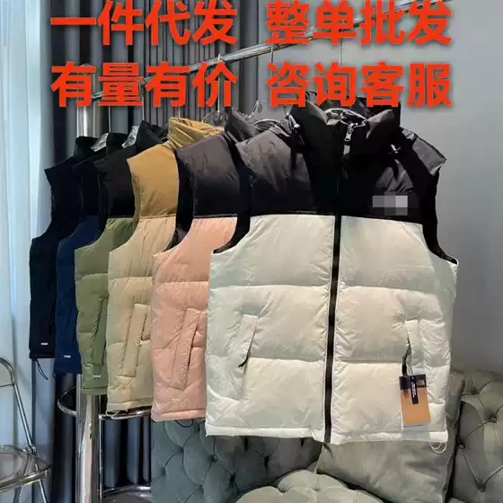 High Version Beijia 19 Vest Beauty Version Embroidery for Men and Women Lovers Lightweight Thickened Down Parent-Child Vest Jacket
