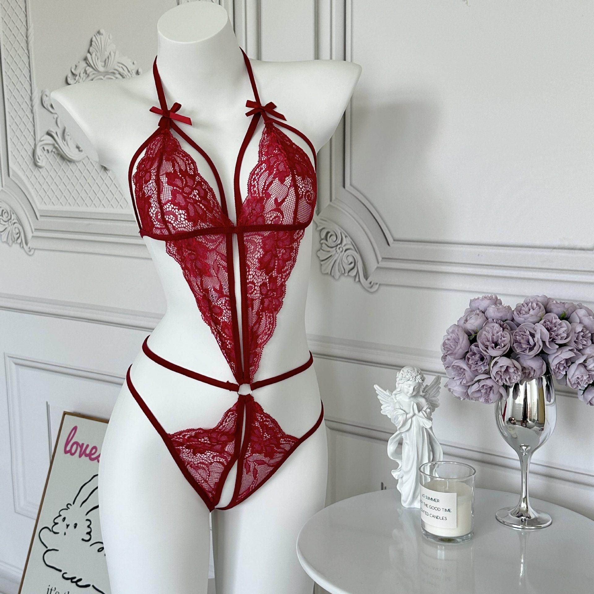 Sexy lingerie small breasts sexy jumpsuit free to take off t...