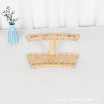 Desktop Solid Wood Fragrance Box Storage Rack Creative Simple Wooden Fragrance Tube Display Rack Household Wooden Line Fragrance Rack