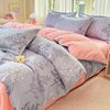 New Style Fitted Sheet Four-Piece Set, Fresh and Thickened Brushed Bed Sheet Duvet Cover Dormitory Cartoon Three-Piece Set Gift Wholesale