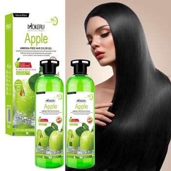 Mokeru Apple Clear Water Black Oil Natural Black Hair Dye Cream Not Scrub Hair Gel Black Hair Gel