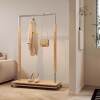 Aluminum Profile Marine Board Clothing Store Floor-Standing Ins Simple Movable Clothes Rack Coat Rack