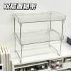 Desktop Storage Rack Transparent Stackable Foldable Dormitory Simple Multi-Functional Stationery Cosmetics Multi-Layer Storage Rack