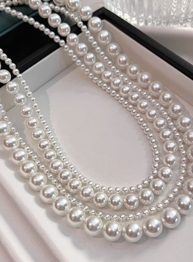 ORORA倪妮同款版本澳白贝珠项链女气质名媛轻奢强光