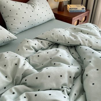 New Cotton Class A Maternal and Infant Grade Cotton Double-layer Yarn Skin-friendly Cotton Fresh Printing Three-piece Set Four-piece Set