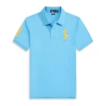 Polo light blue big yellow label