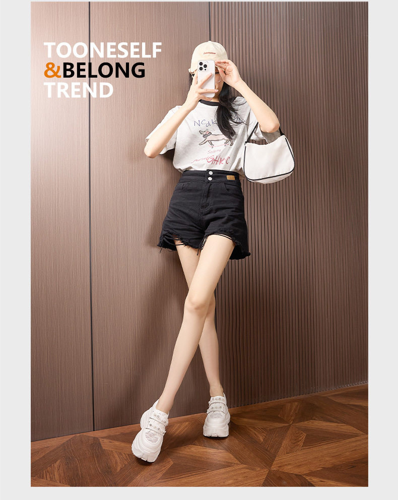 Giày sneaker nữ chunky đế dày màu trắng, form mũi tròn, phong cách thể thao casual — Bạc, Trắng chi tiết 13