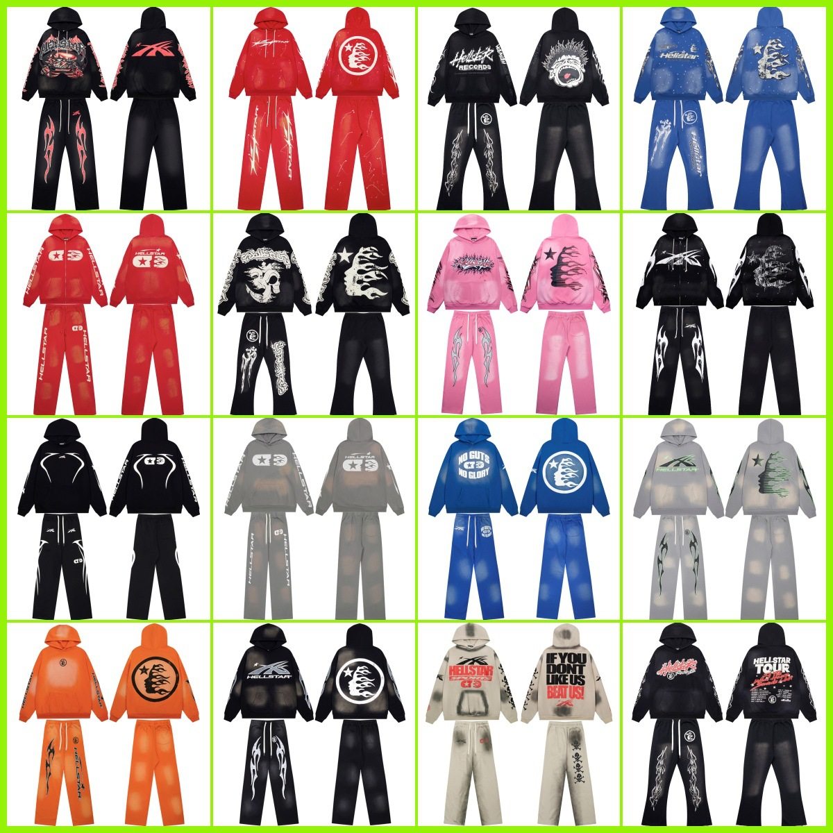 เสื้อสเวตเตอร์มีฮู้ด ทรงหลวม แบรนด์แฟชั่นอเมริกัน สำหรับผู้ชาย พร้อมฮู้ด เสื้อแจ็คเก็ตลำลองแนวสตรีท สำหรับผู้หญิง กางเกงขายาว ชุดเสื้อผ้า