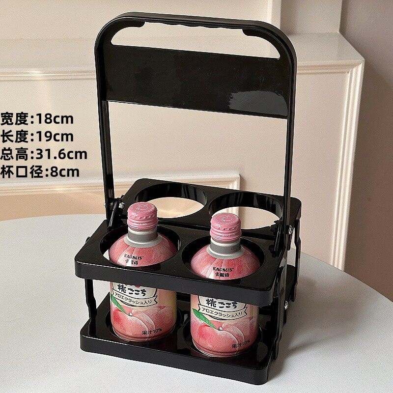 4仕切ハンドルバスケット【ブラック】