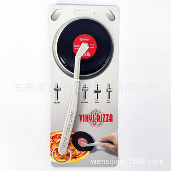 Creative kitchen gadget pizza knife nostalgic retro vinyl record cake cutter plastic cross-border products wholesale