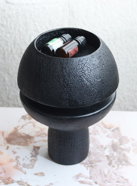 艺术侘寂风大口径花酒店别墅会所民宿客厅抽象裂纹干花器装饰品