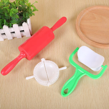 Kitchen Fast Dumpling Making Artifact Three-Piece Set Household Manual Dumpling Kneading Mold suit Rolling Pin Factory Batch