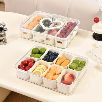 Love Refrigerator Salad Fruit Preservation Box Household Spices Kitchen Storage Box Eight-compartment Sealed Spice Box