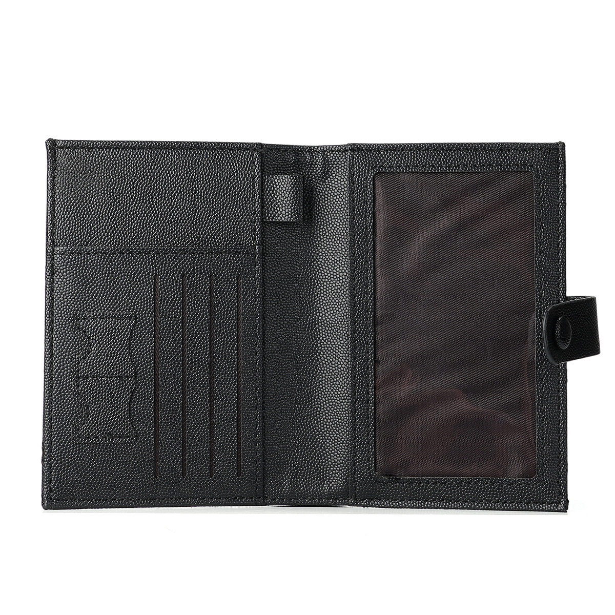 Passport Holder Wallet All-In-One Korean Style Simple Overseas Travel Passport Invoice Storage Wallet Women's Light and Compact Men's