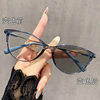 6119 New Smart Color-Changing Glasses for Women, European and American Fashion Cat-Shaped Frames, Ultra-Light, High-Definition, Photochromic Reading Glasses