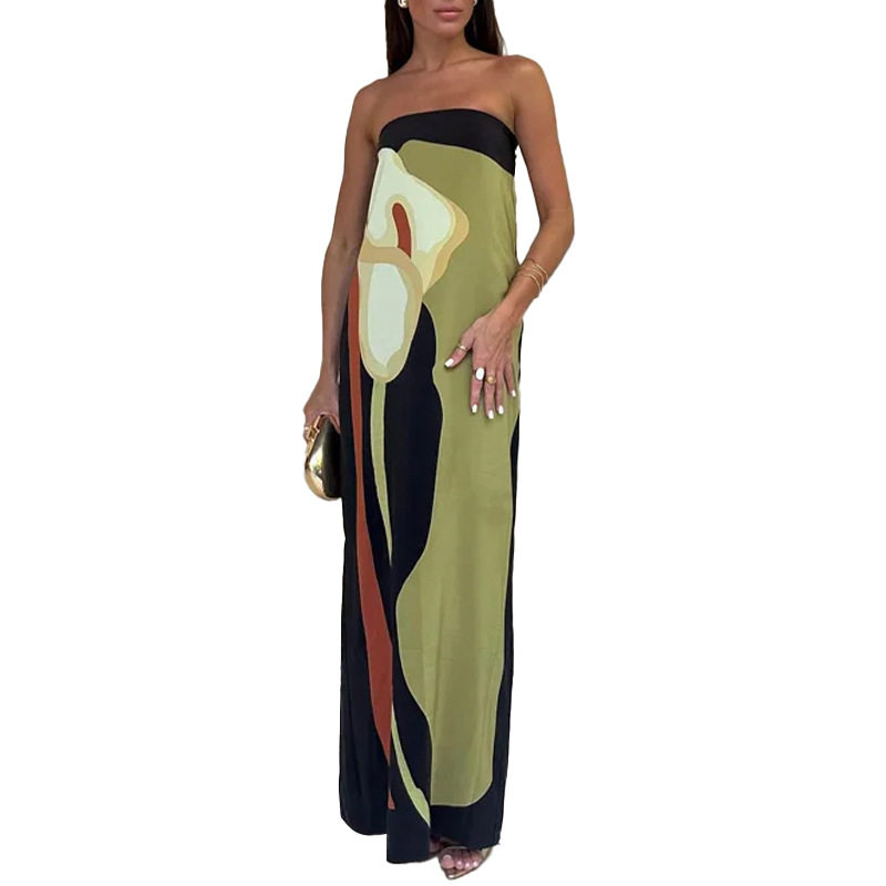 Sleeveless Floral Maxi Dress Stylish Sexy Spring Collection Perfect for Casual or Evening Wear Wholesale Available