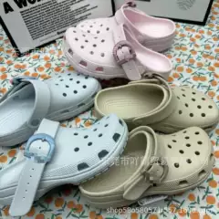 Classic Color Buckle Clogs with Adjustable Straps, Casual Slippers, Beach Shoes, Unisex Clogs