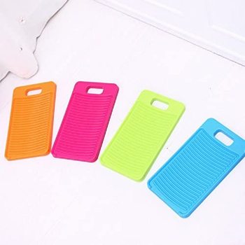 Factory wholesale candy-colored thickened plastic washboard non-slip washboard laundry good helper hand washboard
