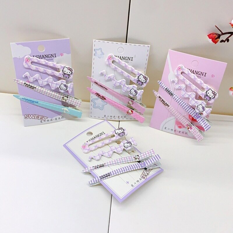 甜美交叉猫猫发夹可爱少女卡通侧边刘海夹网红ins高颜值百搭发饰