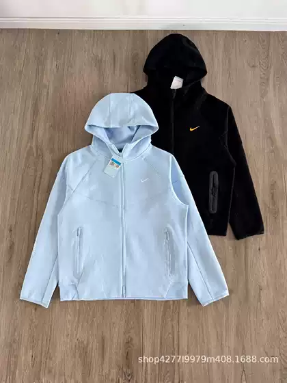 25 Spring and Autumn High Quality Small Hook Co branded NOCTA Co branded Printed Sports Zipper Hooded Cardigan Sweatshirt