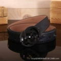 Yellow background, black embossed GG black buckle