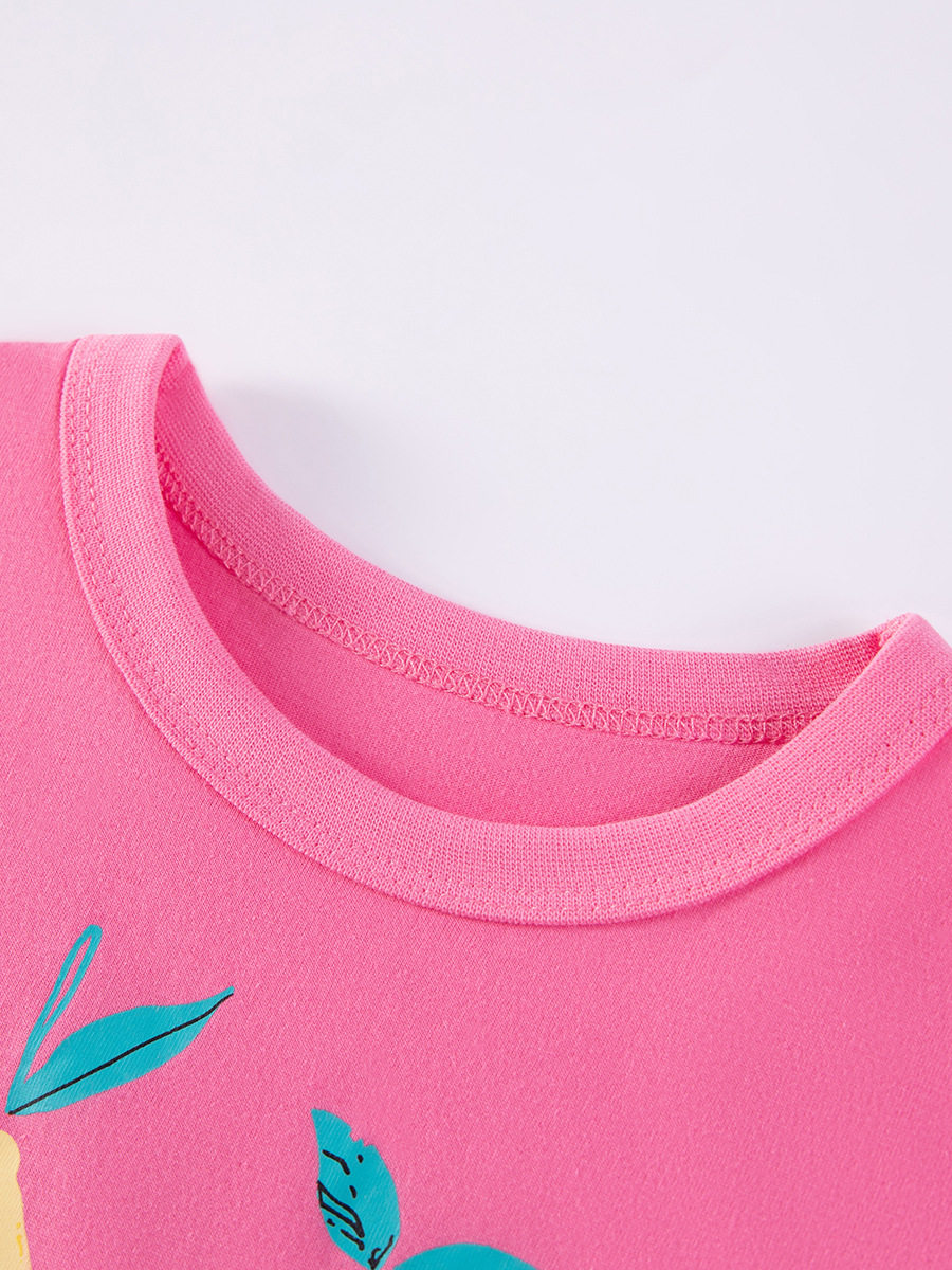 Girls' T-shirt, Cute Floral Baby Top, Summer Short-sleeve Cotton T-shirt Wholesale