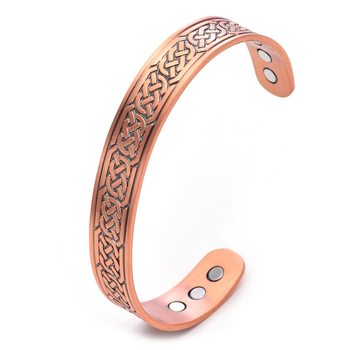 Cross-Border European and American Retro Energy Pure Copper Magnet Bracelet Opening Adjustable Bracelet Health Magnetic Magnetic Therapy Bracelet Batch