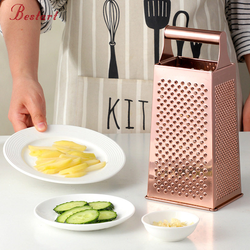 Stainless Steel Multi-faceted Sharpener Cucumber Potato Garlic Mashed Four-sided Household Kitchen Creative Planer Fruit and Vegetable Peeler