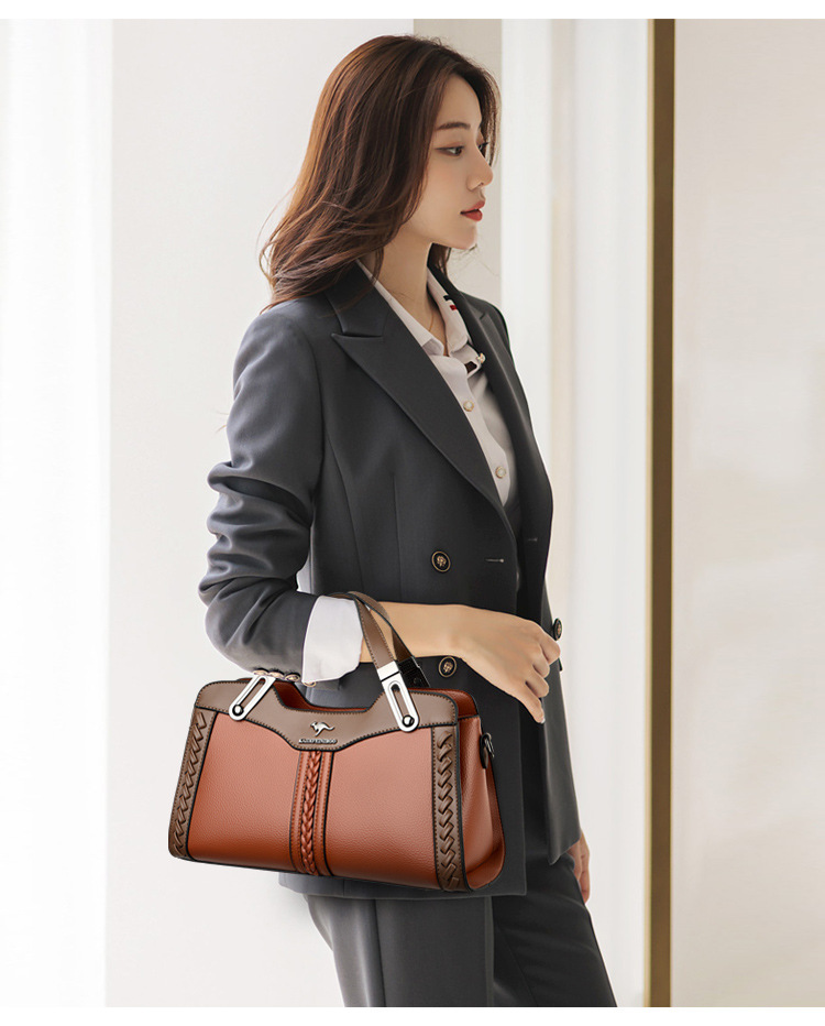 Túi xách nữ quai đơn dáng tote đựng đồ cỡ vừa — màu đen, màu đỏ, màu tím, màu vàng