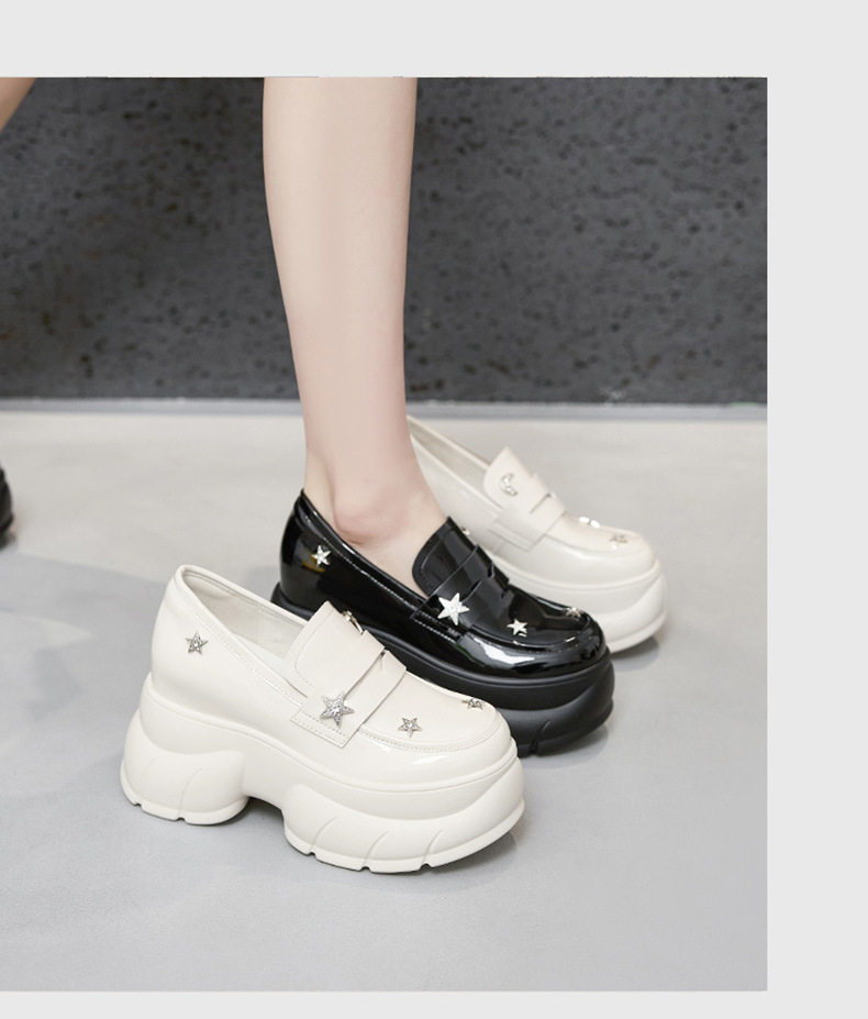 Giày sandal cao gót nữ hở mũi đế platform gót siêu cao 8 cm — Đen, Len nguyên chất chi tiết 11