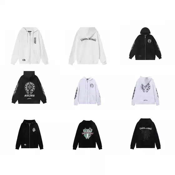 Crowe's New Autumn and Winter Cross Horseshoe Sanskrit Casual Printed Hooded Sweatshirt Zipper Shirt Cross-Border Amazon
