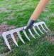 Garden tools iron rake deciduous rake agricultural tools flat rake large turnaround rake loosen soil rake nine-tooth iron nail rake