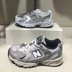 High Version Nb530 Children's Sports Running Shoes for Girls, Mesh Breathable Elastic Band Shoes, Soft-Soled Children's Shoes