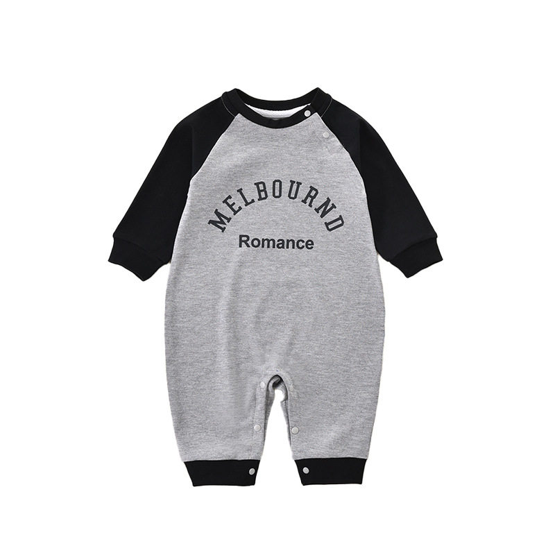 Baby 100 Days Old Spring and Autum Baby Crawling Clothes Spring and Autum Newborn Thin Jumpsuit Pure Cotton Harem Long Sleeves