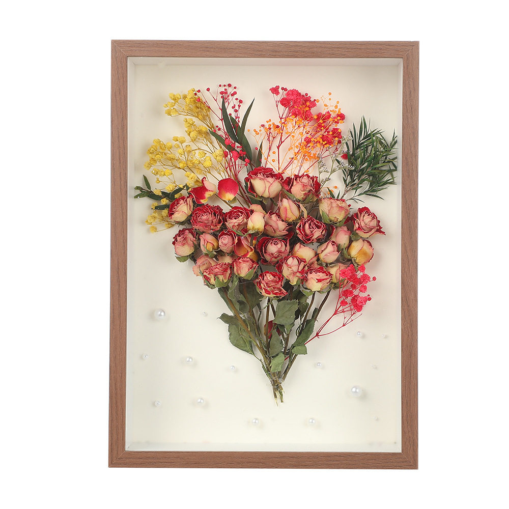 New Stereo Hollow Stereo Photo Frame Handmade DIY Dried Flower Specimen Table Wall Hanging Eternal Flower Decoration Ornaments