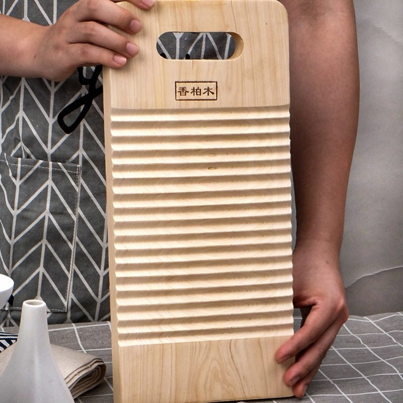 Cedar Solid Wood Washboard Household Small Old-Fashioned Toilet Kneeling Punishment Non-Slip Whole Thickened Extra Large