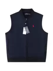 Cross-Border High-Quality Laff Classic Rl Pony Embroidered Warm Stand-Up Collar Casual Versatile Waistcoat Sleeveless Men's Vest