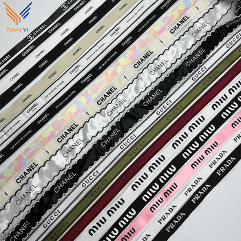 Little Red Book Printing Ribbon Small Fragrant Big Brand Bow Ribbon Shoelaces Hair Accessories Floral Gift Box Packaging Belt Accessories