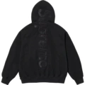 G555 # Classic letterembroider25fw hoodie sweatshirt black